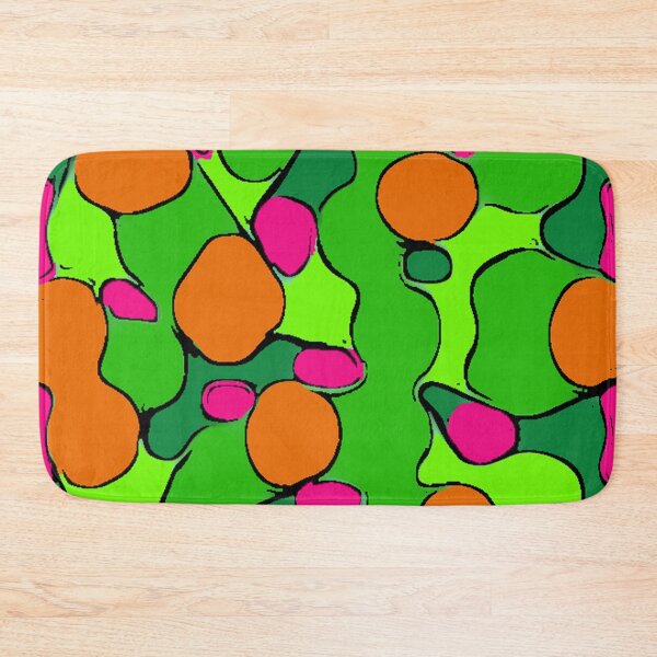 Item preview, BRIGHT AND FUNKY LAVA LAMP GREEN WITH ORANGE AND PINK BLOBS OF PSYCHEDELIC COLORS designed and sold by ozcushionstoo.