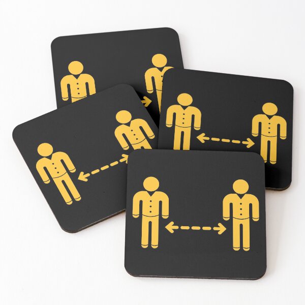 Item preview, Keep Distance! (Corona Virus / Pictogram / Icon / Gold) designed and sold by MrFaulbaum.