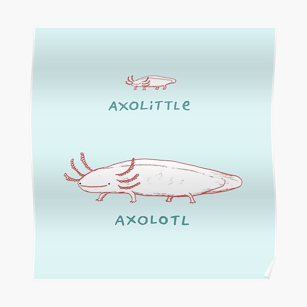 Axolittle Axolotl Poster