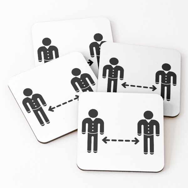 Item preview, Keep Distance! (Corona Virus / Pictogram / Icon / Black) designed and sold by MrFaulbaum.