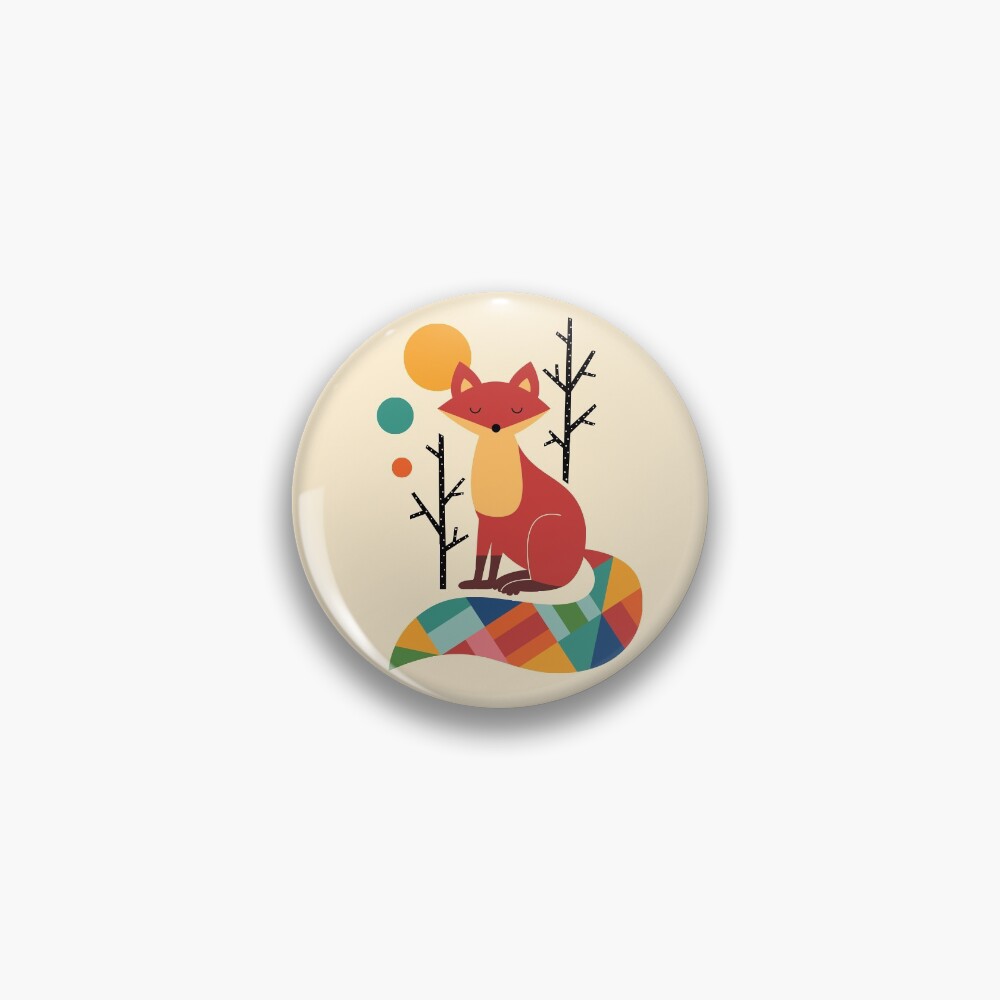 Rainbow Fox Pin