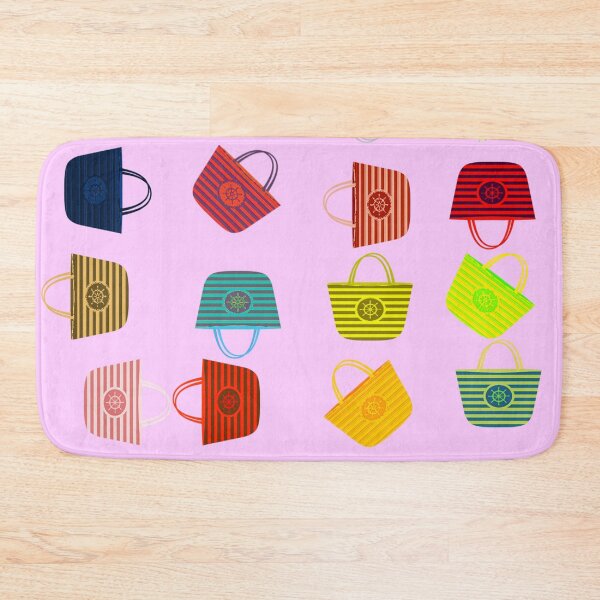 Item preview, SHOPPING BAG DESIGN IN PINK FOR SUMMER FUN AT THE BEACH designed and sold by ozcushionstoo.