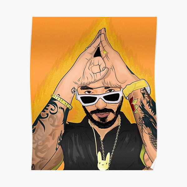 J Balvin Color Style Poster for Sale by Tranclarence