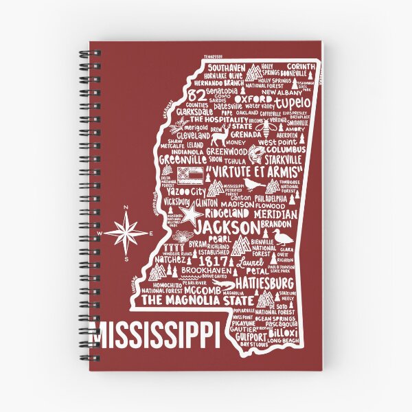 Item preview, Mississippi Map designed and sold by fiberandgloss.