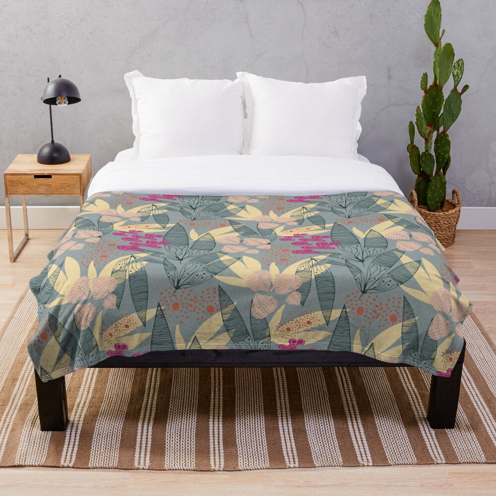 Tropical Palm Throw | Decorative Blanket | UncommonGoods