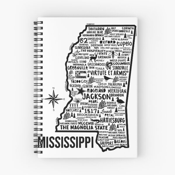 Item preview, Mississippi Map designed and sold by fiberandgloss.