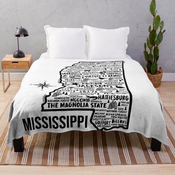 Item preview, Mississippi Map designed and sold by fiberandgloss.