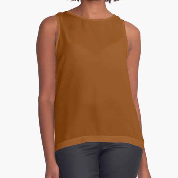 rust colored sleeveless top