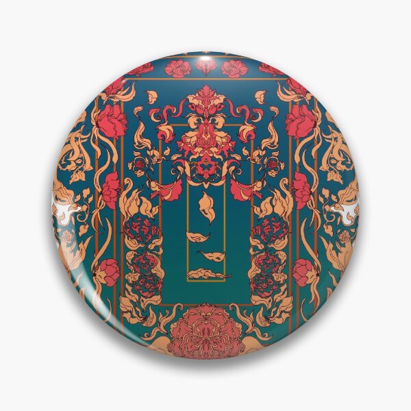 Item preview, Abstract pattern with flowers, branches and leaves designed and sold by Wellsong.