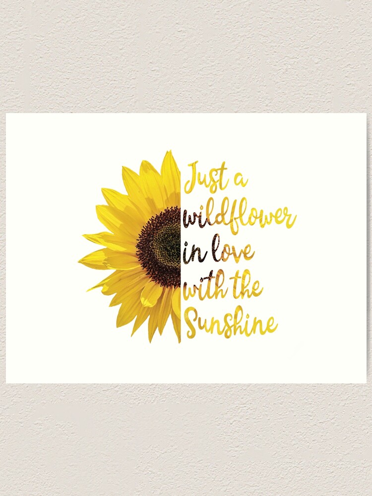 Download Sunflower Just A Wildflower In Love With The Sunshine Art Print By Sassandhoney Redbubble