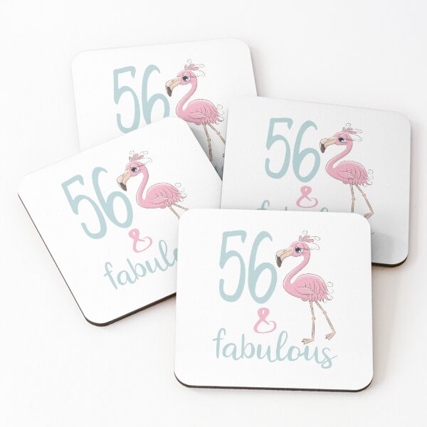Item preview, Womens 56th Birthday Gift For 56 Years Old Fabulous Flamingo Fifty Six Bday Party Outfit For Mom designed and sold by FunnySunny T-Shirts.