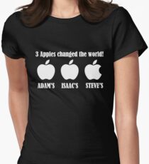 3 Apples Changed The World - Tribute - Steven/Steve Jobs R.I.P Women's Fitted T-Shirt