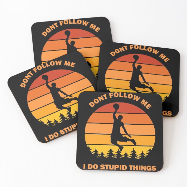Item preview, Don't Follow Me I Do Stupid Things Dont Basketball Lover Sport Player Sunset Vintage Retro Gift designed and sold by Best Arts.