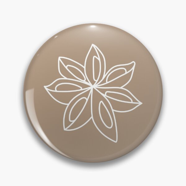 Item preview, Star Anise White Line Art designed and sold by RPuniquedesigns.