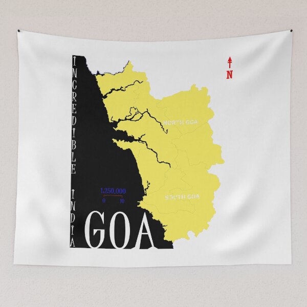 Item preview, Goa map - Incredible India  designed and sold by SueSakpal.