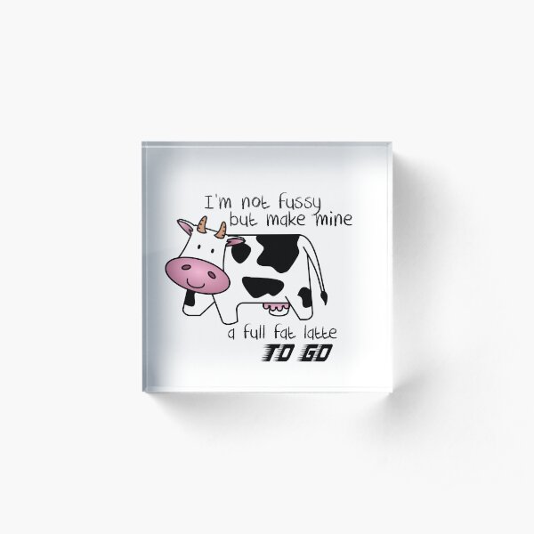 Full Fat Latte Acrylic Block