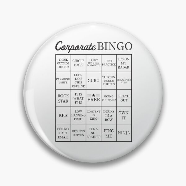 Item preview, Corporate Jargon Buzzword Bingo Card designed and sold by itsrturn.