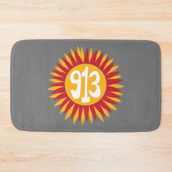 Item preview, Hand Drawn Kansas Sunflower 913 Area Code Red Gold designed and sold by itsrturn.