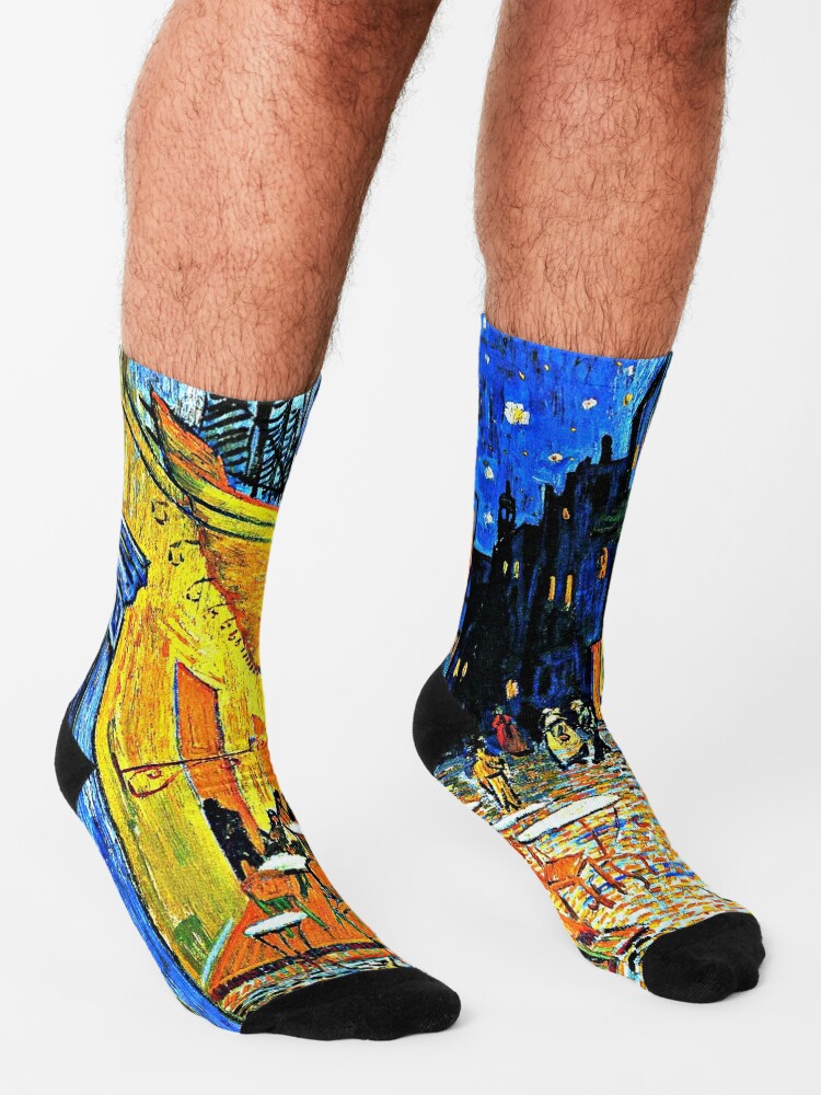 Alternate view of Van Gogh - Cafe Terrace, Place du Forum, Arles Socks
