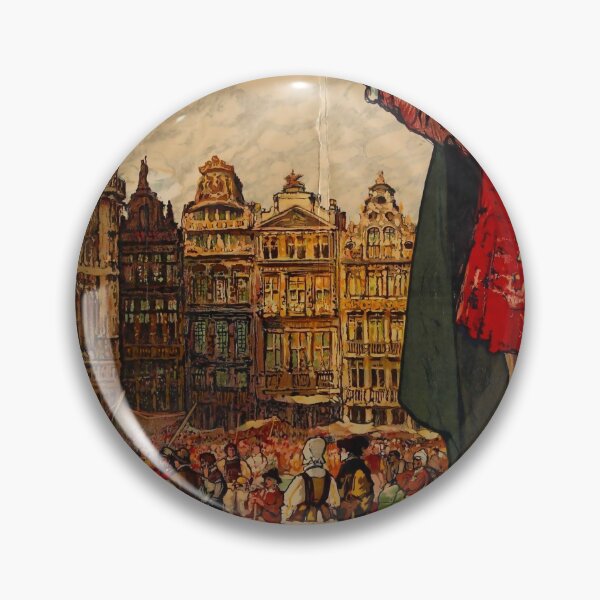 Item preview, 4me Foire Commericale Bruxelles vintage travel poster designed and sold by stickart-marek.