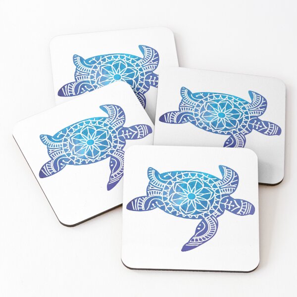 Item preview, Sea Turtle Watercolor Blue Purple Mandala Design designed and sold by SassAndHoney.