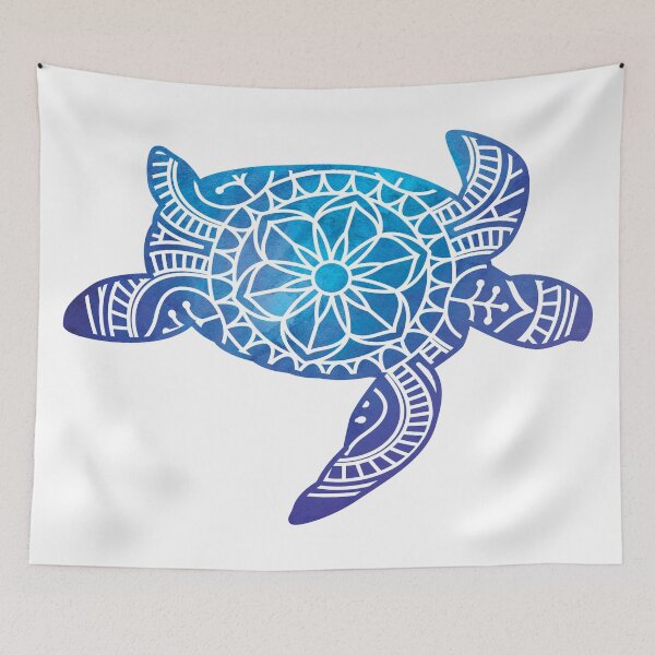 Item preview, Sea Turtle Watercolor Blue Purple Mandala Design designed and sold by SassAndHoney.