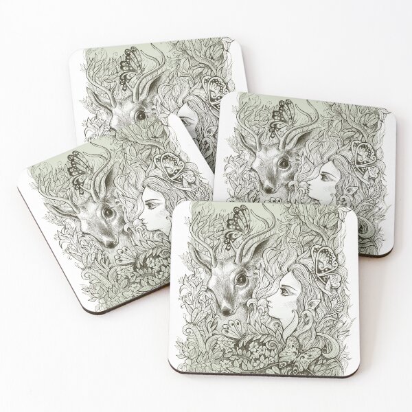 Item preview, Spring elf, deer and butterfies designed and sold by elinakious.