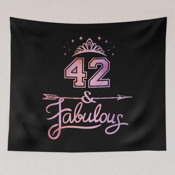 Item preview, Women 42 Years Old And Fabulous Happy 42nd Birthday print designed and sold by Grabitees.