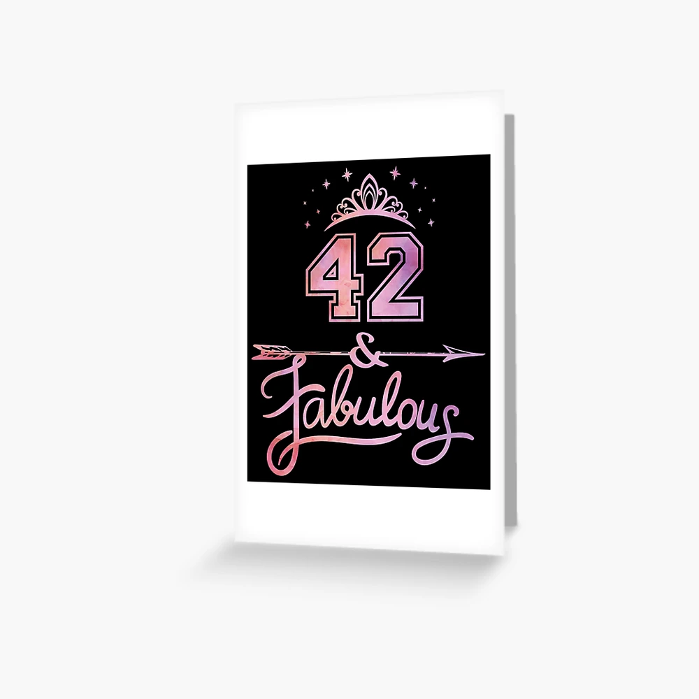 Carte D'anniversaire De 42e Anniversaire Pour Homme Et Femme – Élégante – Cartes D'anniversaire Pour Femme, Maman, Papa, Sœur, Frère, Tante, Oncle, 145 Mm X 145 Mm, 42 Quarante-deuxième Anniversaire