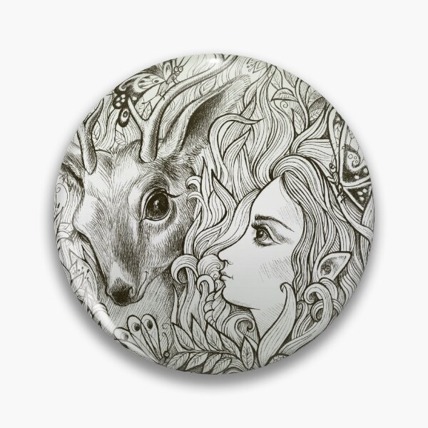 Item preview, Spring elf, deer and butterfies designed and sold by elinakious.