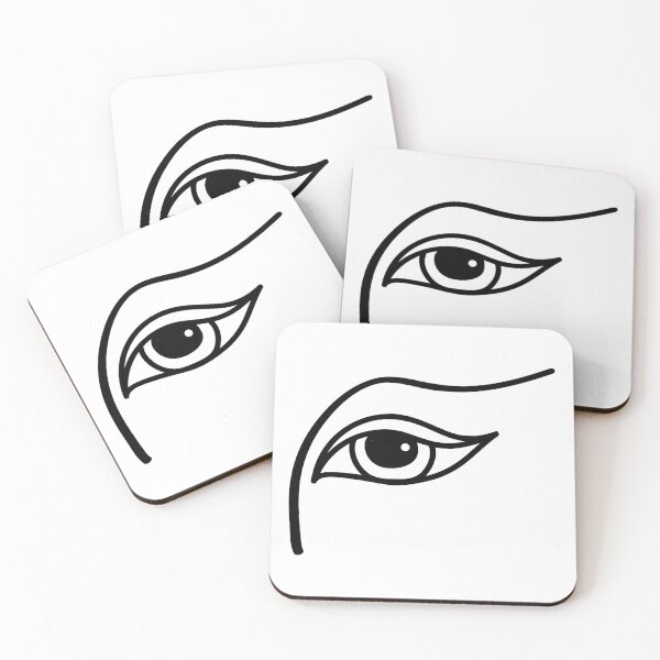 Item preview, Woman eye nose black lines look tshirt designed and sold by Catcrea.