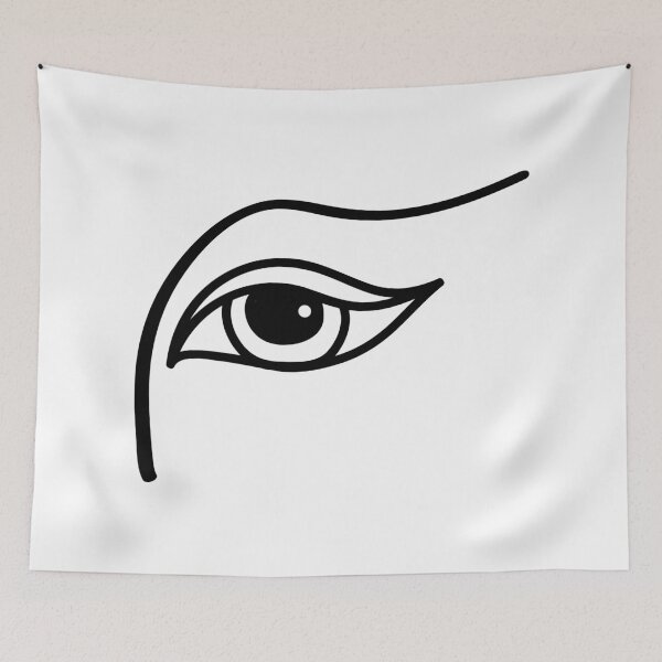 Item preview, Woman eye nose black lines look tshirt designed and sold by Catcrea.