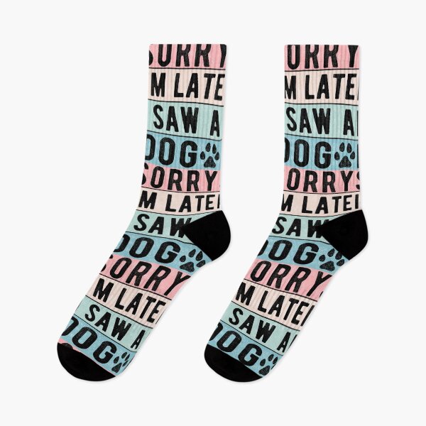 Item preview, Vintage Sorry Im Late I Saw A Dog Cute Gift Dog lover  designed and sold by AnimaLovers.