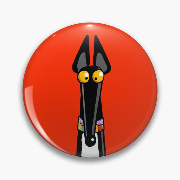 Greyhound Semaphore pin badge: Red Pin