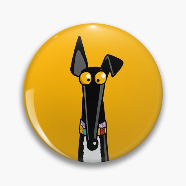 Item preview, Greyhound Semaphore pin badge: Orange designed and sold by RichSkipworth.