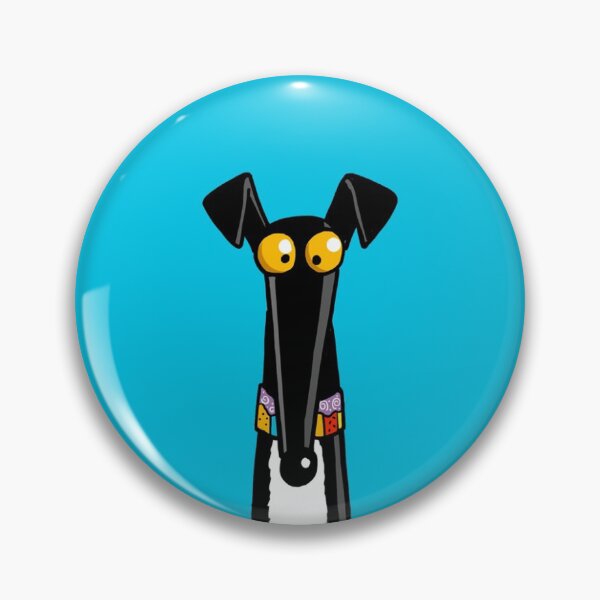Item preview, Greyhound Semaphore pin badge: Blue designed and sold by RichSkipworth.