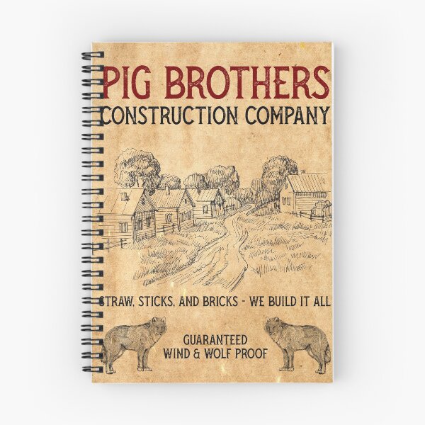 Item preview, Pig Brothers Construction Company Vintage Advertisement designed and sold by refineryn1.