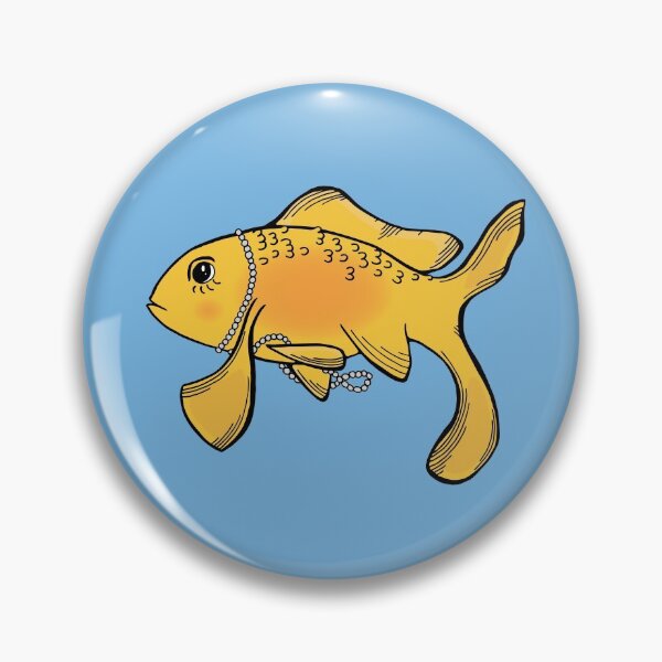 Item preview, Fancy Goldfish Wearing Pearls designed and sold by Otter-Grotto.
