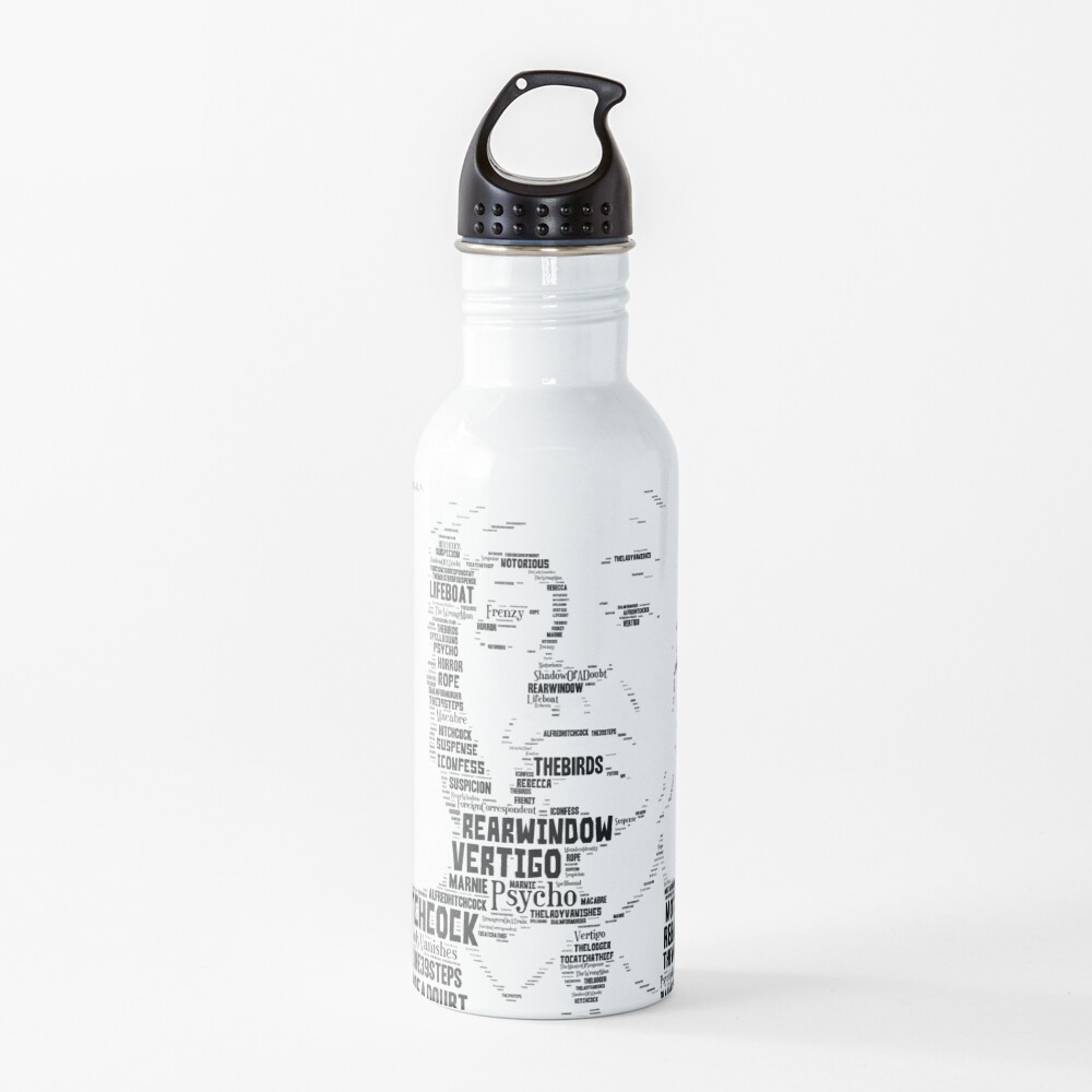 Alfred Hitchcock - In words Water Bottle