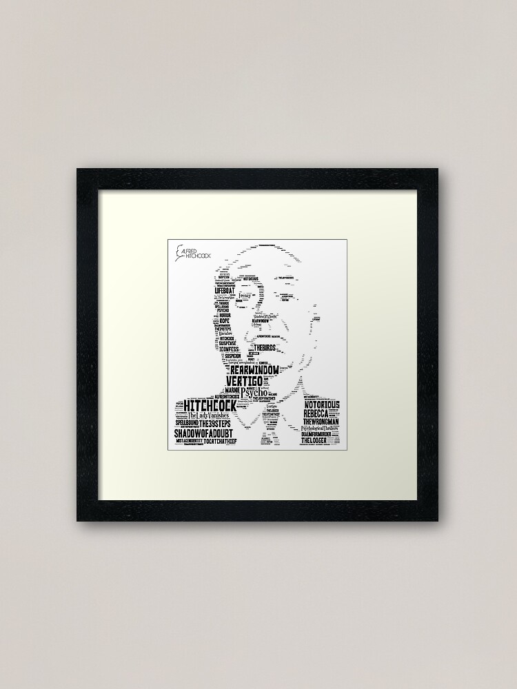 Alternate view of Alfred Hitchcock - In words Framed Art Print