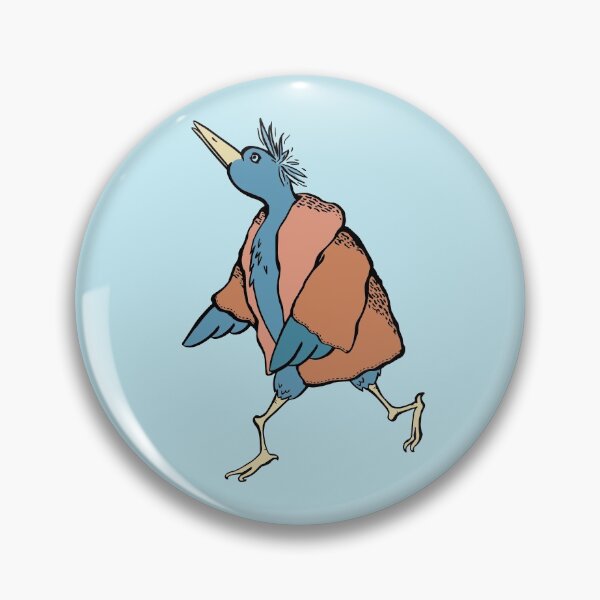 Item preview, Blue Bird Wearing a Brown Coat designed and sold by Otter-Grotto.