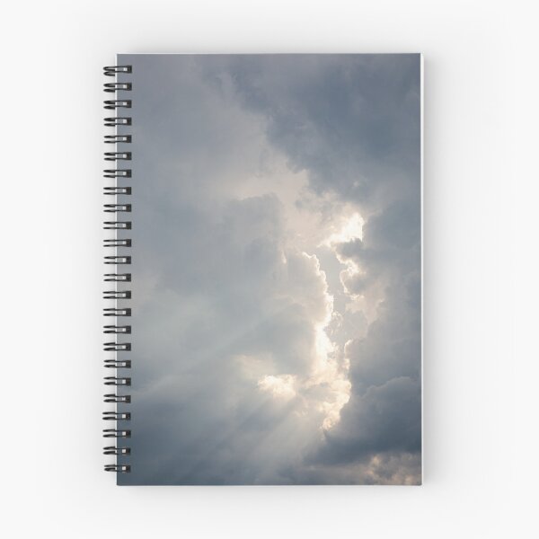 Item preview, Sunbeam between storm clouds cloudscape sky designed and sold by Juhku.