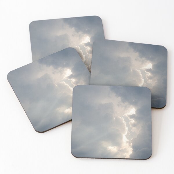 Item preview, Sunbeam between storm clouds cloudscape sky designed and sold by Juhku.