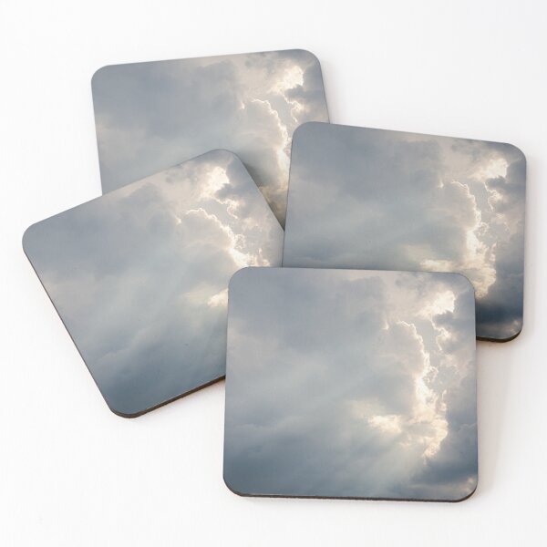 Item preview, Sunbeam between storm clouds cloudscape sky designed and sold by Juhku.
