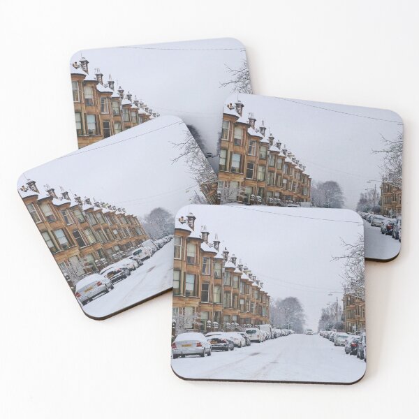 Item preview, Glasgow Tenements South Side Winter Snow designed and sold by MoAndPaul-.