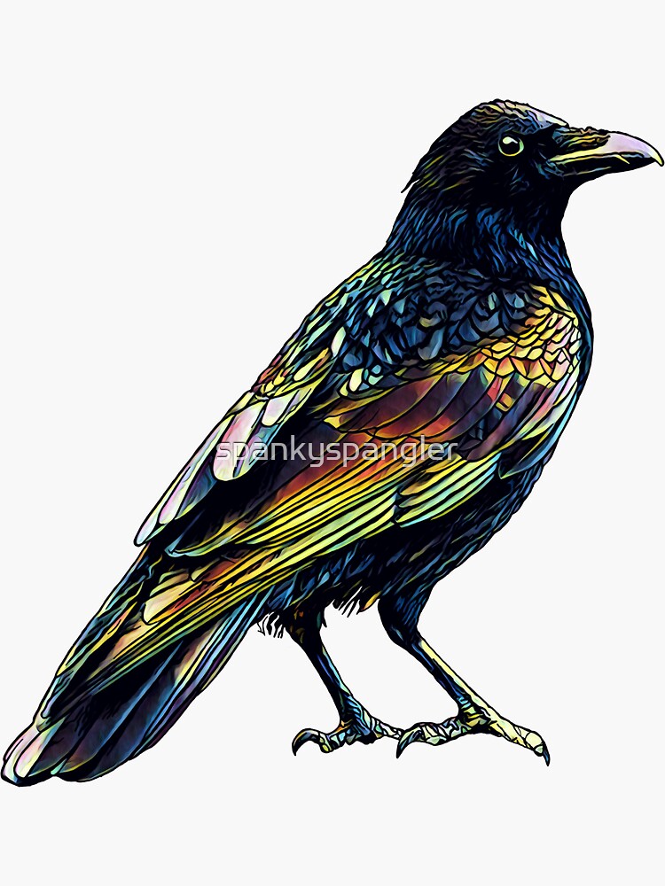 "Why is a raven like a writing desk?" Sticker for Sale by spankyspangler Redbubble