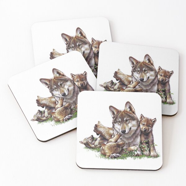 Item preview, Playful Wolf Pups designed and sold by Salmoneggs.