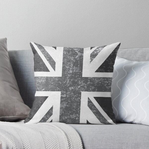 Vista previa del artículo con la obra «Union Jack Vintage Grayscale - Bandera del Reino Unido», diseñado y vendido por MagicBoutique.