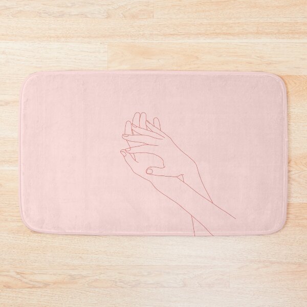 Item preview, Hands line drawing illustration - Elana Pink designed and sold by TheColourStudy.