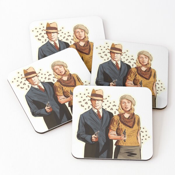 Item preview, Bonnie and Clyde - An illustration by Paul Cemmick designed and sold by TIGERDAVER.